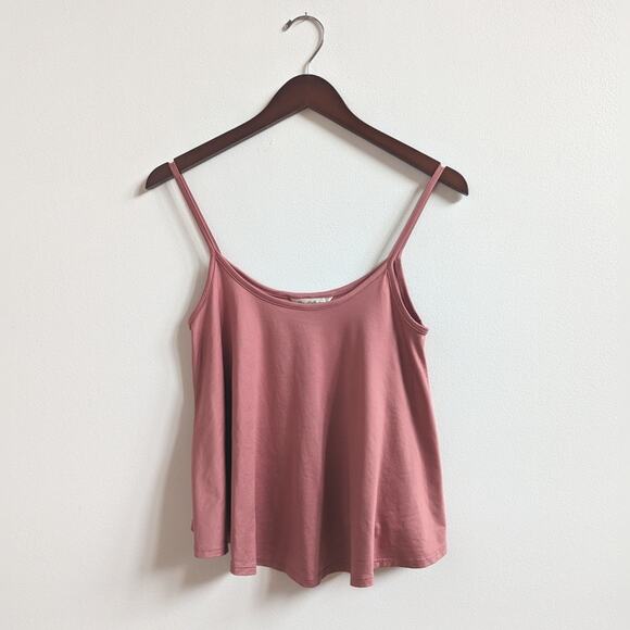 Miss Selfridge Crop Tank Top Women's Sz 4 Rose Pink Flowy Spaghetti Strap - Picture 1 of 4